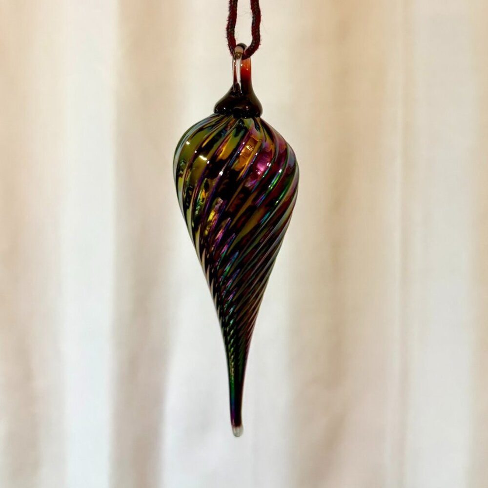 Beautiful Vintage Drop Glass Ornament